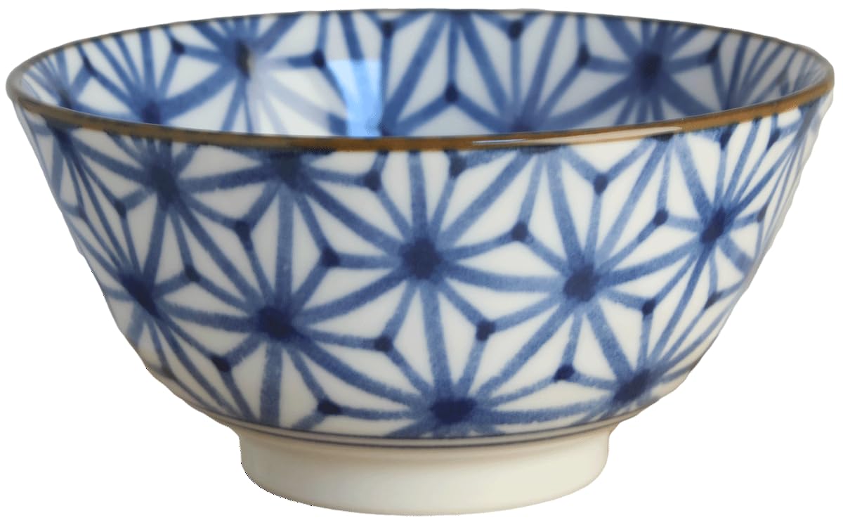 5 Stück - Schüsseln Set - Japanisches Geschirr blau - Geschirrset - Essset - Nudelset - Schalen Set - Servierschalen - Frühstücksschalen - Dessertschalen - Suppenschalen - Müslischalen - Salatschüssel