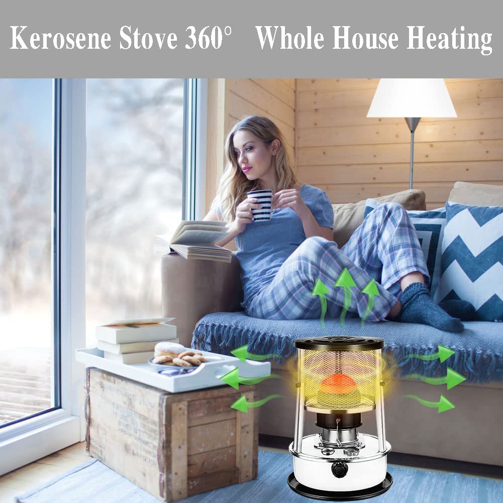 Amazon.com: Kerosene Heaters, Kerosene Stove Heater, Kerosene Heaters for  Indoor Use, Portable Camping Kerosene Stove for Home, Heating, Cooking,  Garage, Camping Oil Heaters, 4.5L, White : Home u0026 Kitchen