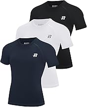 Runhit Boys Compression Shirt Short Sleeve Youth Basketball Undershirt Kids Quick Dry Athletic Base Layer T-Shirt