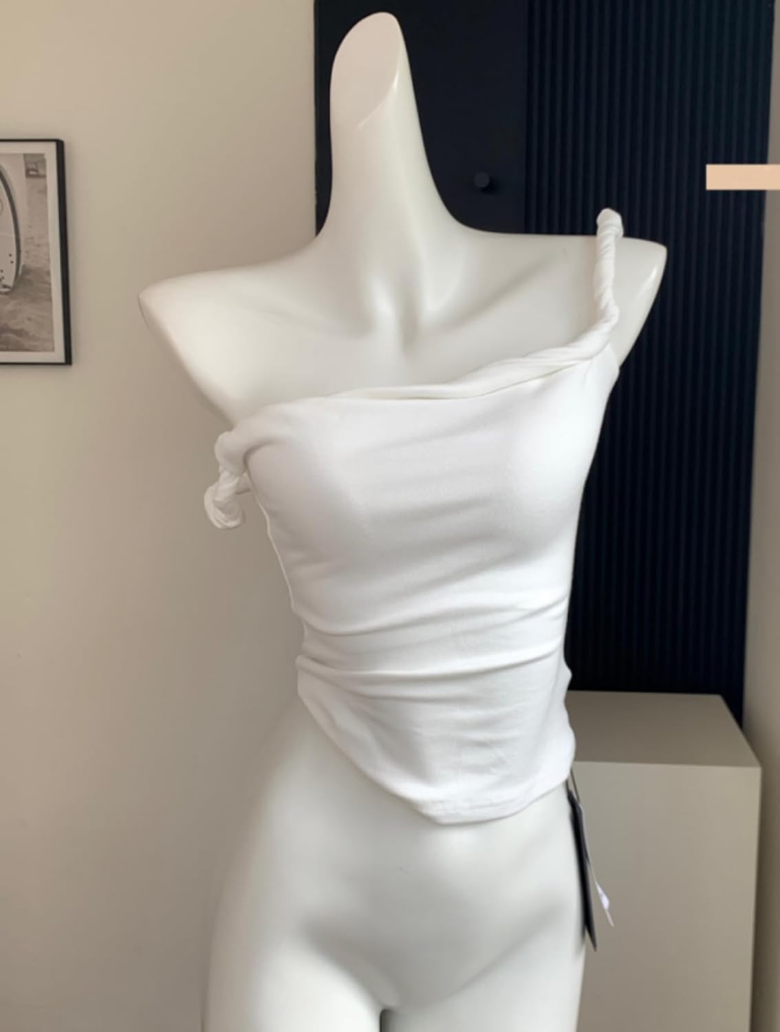 Asymmetrical Tops for Women Double-Layer Twist Strap Off Shoulder Tanks Y2K Tops Summer Going Out Tops - Image 7