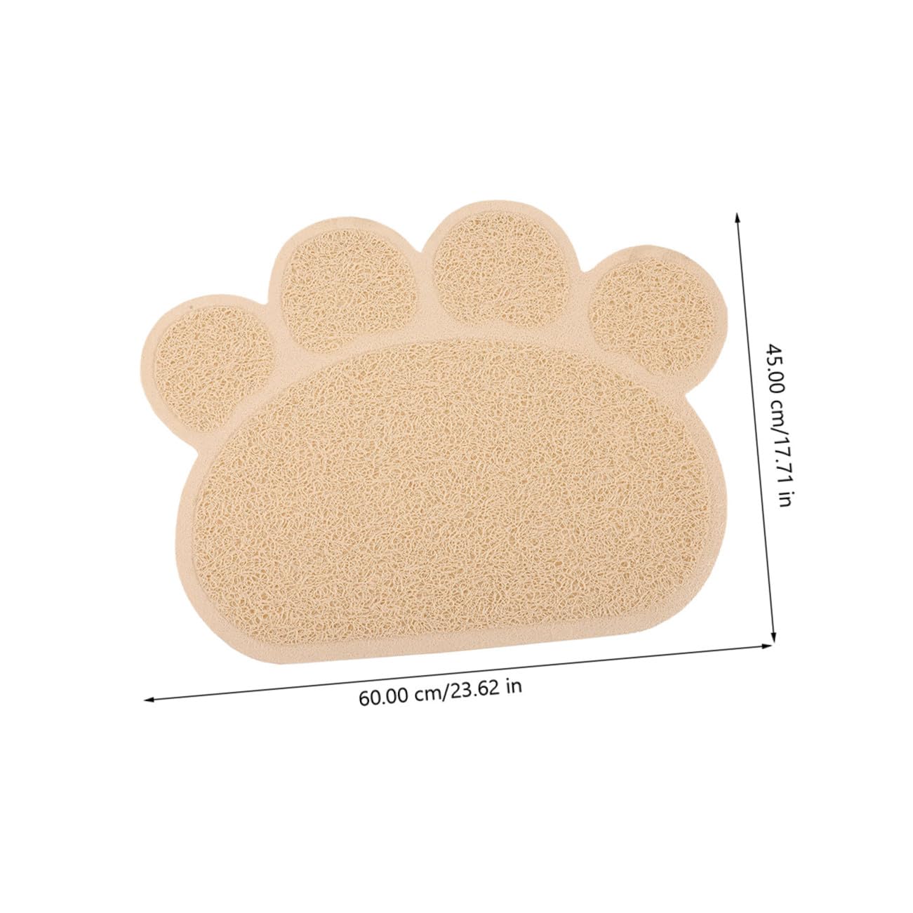 GALPADA 2 Stück pack Katzenstreumatten in Pfotenform Rutschfest Haustierfreundliches Material 45x60cm für Innenbereich und Futtermatte