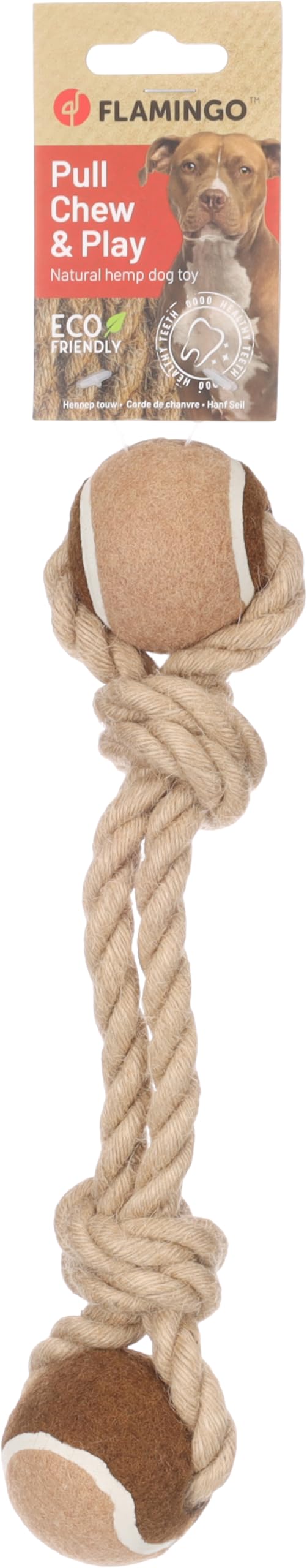 Flamingo DT HEMP KUSH KNOTTED BONE DUOTENNIS BROWN 27x6,8x4,8CM