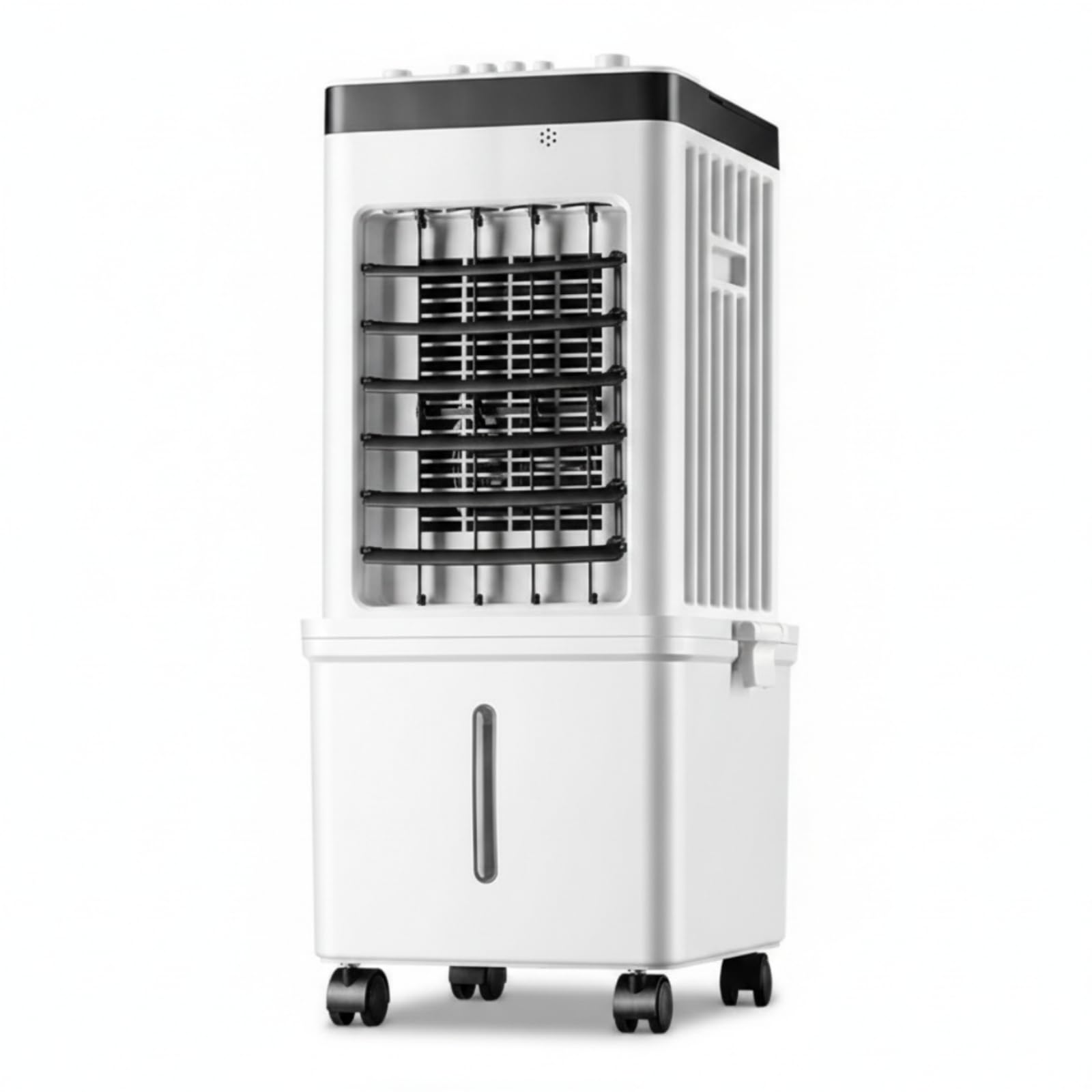 LOVIVER Ventilador de Refrigeración para Hogar de Pie de Aire Climatizador Ventilador Portátil con Rejilla Frontal y Depósito Inferior Adecuado para Apartamento Oficina Sala de Estudio
