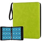 GERMUN 720 Card Binder, Premium Trading Card Binder, 9 Pocket Double Sided Pocket PU Card Collection Binder, Collector Card Album, Card Folder for MTG, TCG, Sports Cards, Game Cards (Grass Green)