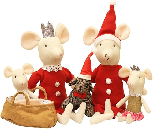 Mouse Family Dolls - Muñeca de peluche con diseño de animales de peluche, color azul