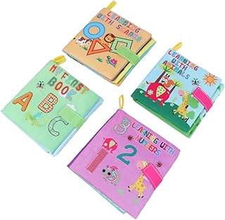 KOMBIUDA 4 Peças Livros Infantis Brinquedos De Banho Livros Para Bebês Livro De Pano Livros Infantis Pano Livros De Bebê Material Tomar Banho Brinquedos Para Crianças Pequenas Livro De