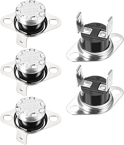 Miniatura 8 de uxcell KSD301 Termostato 284.0 F284F 10A N.C Ajustar interruptor de temperatura de disco rápido para microondas, horno, cafetera 2 piezas, material