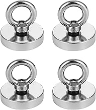 TIDEVAN 4 Pieces Powerful Magnet 32kg Neodymium Magnet Super Diameter 32mm Fishing Neodymium Magnet Super Strong Super Strong Magnetic for Industry and Science Fishing Magnetic and Garage
