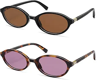 Retro Oval Sunglasses for Women Men Small 90s Trendy Narrow Vintage Fashion Funny Chic Sun Glasses AP3728