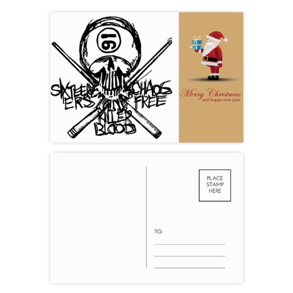 Cartes postales Ninja Black Skeleton Sword en papier cartonné dense - 4