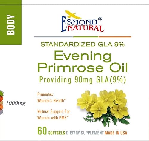 Miniatura 2 de Esmond Natural Aceite de onagra (promueve la salud de la mujer, apoyo natural para mujeres PM), GMP, producto natural certificado Assn, fabricado en