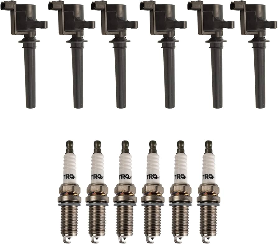 衝撃特価 TRQ Engine Engine Iridium Mercury スパークプラグ ＆ Coil イグニッションコイル Spark