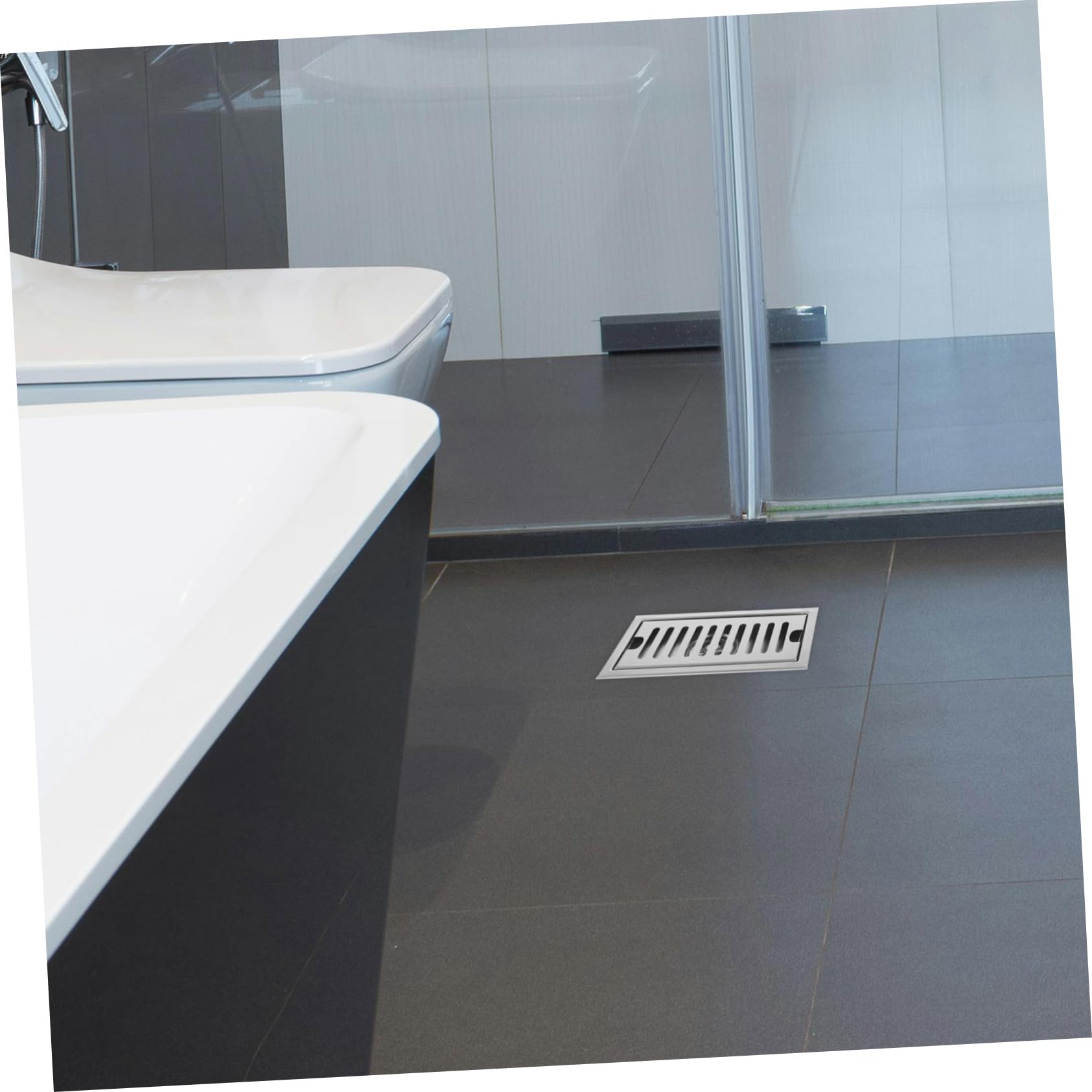 Homoyoyo Desagüe De Piso De Acero Inoxidable Cubierta De Colador De Pelo Colector De Cocina Colador De Fregadero Brida De Ducha Rejilla Extraíble Colador De Drenaje Lineal para Baño