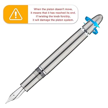 Asvine J16 Solid Titanium Fountain Pen Medium Jowo Nib