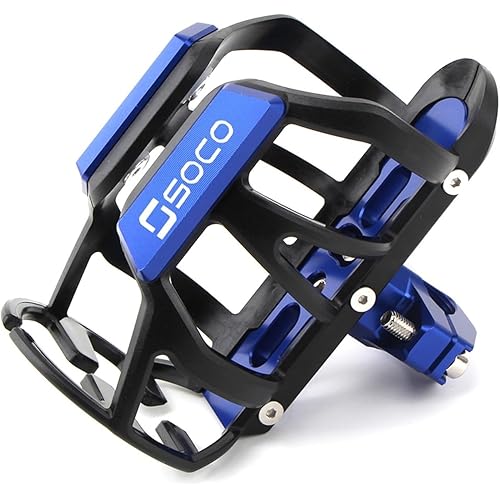 for Super SOCO TC MAX 50 DU TS CU CPX CUX 2019-2025 CNC Accessorie Water Drink Cup Holder Beverage Kettle Stand Mount(Blue)