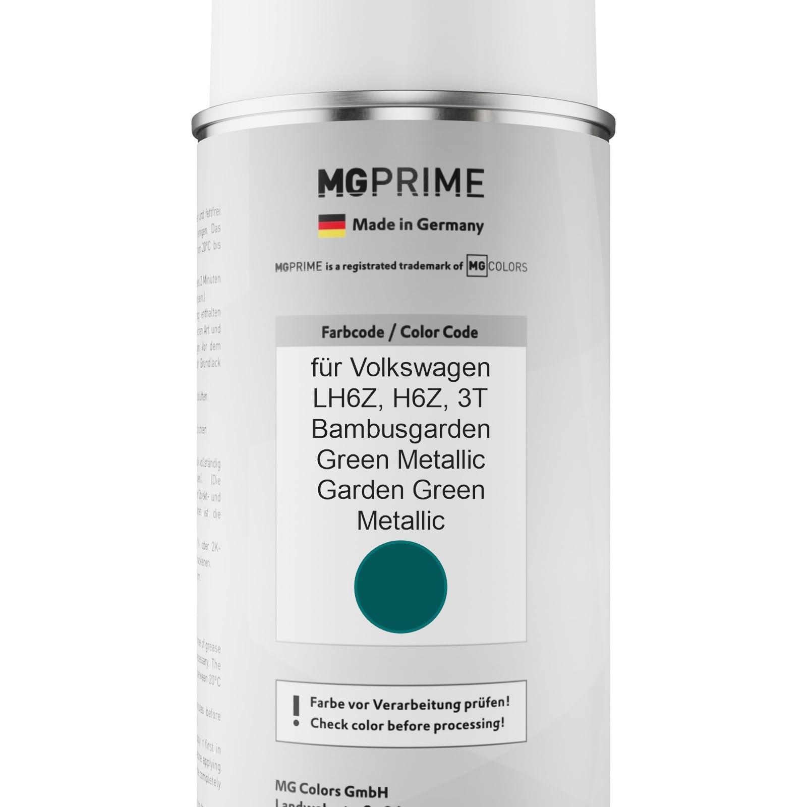 MG PRIME Peinture Voiture Bombes Aérosols Pour Volkswagen VW LC3L / C3L / E1 Hotchilli Red Perleffekt/Rouge Piment Nacre Peinture De Base Vernis Clair