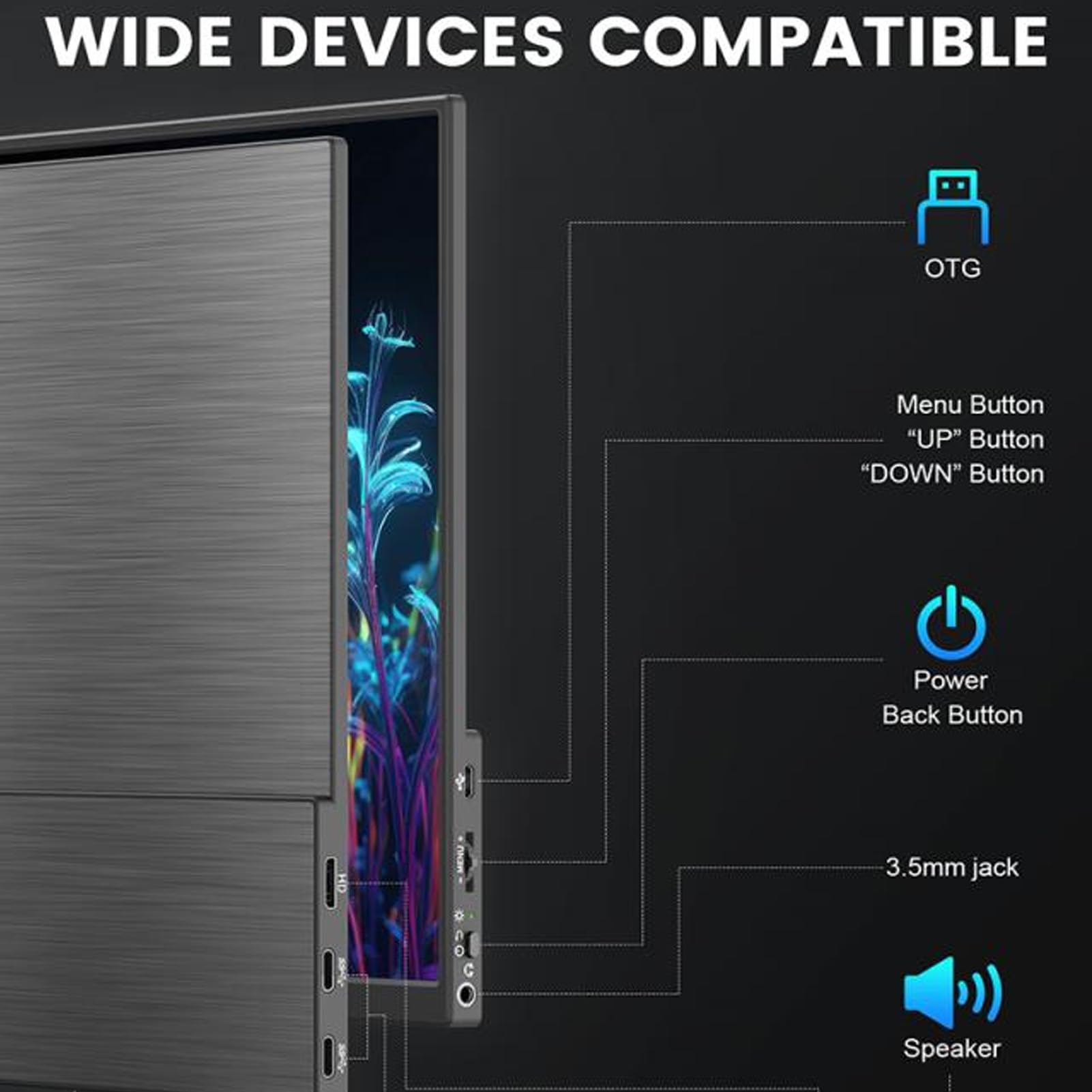 Amazon.co.jp: 14.5 インチ 4K ポータブル モニター、3840 * 2400P