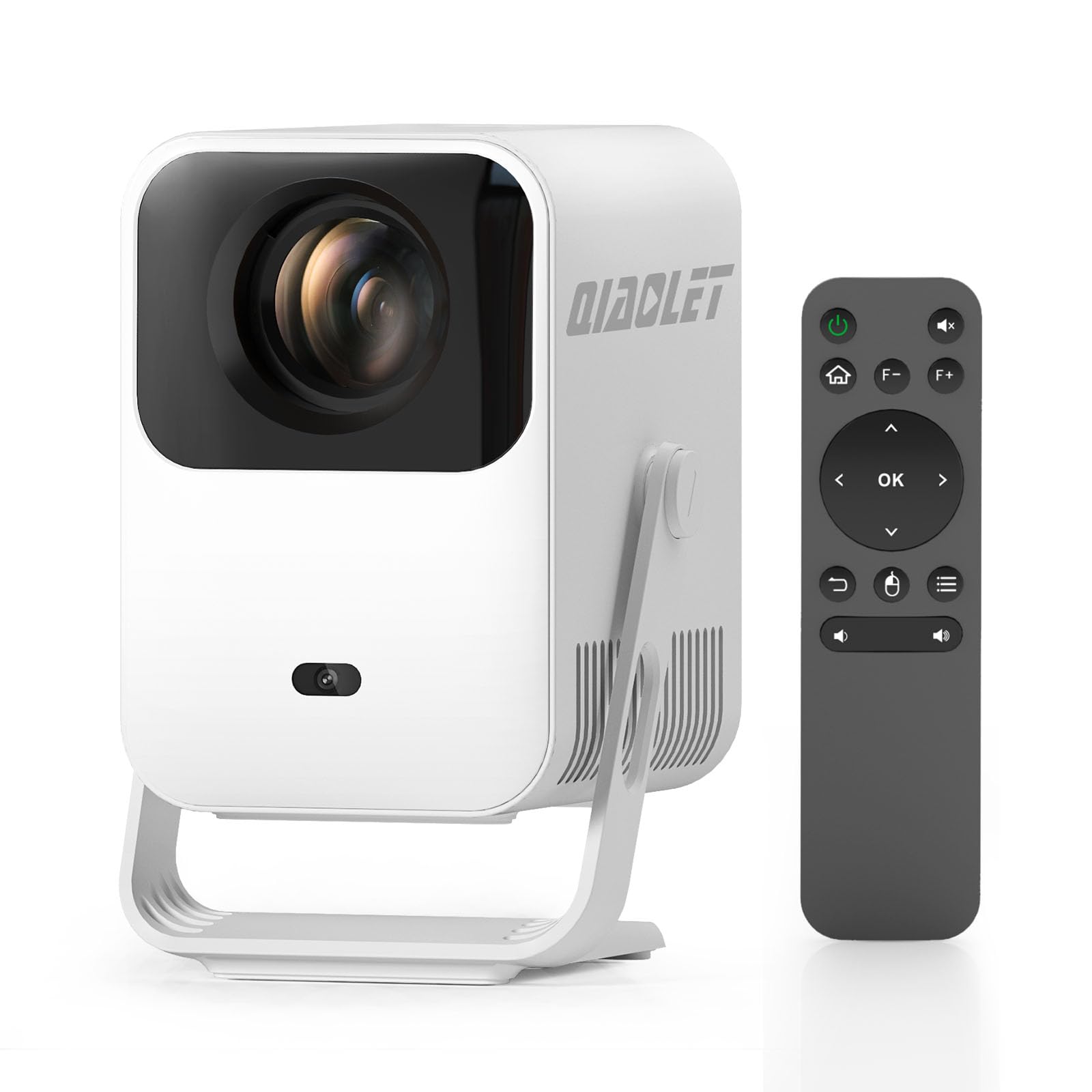 [Built-in Apps & Android 13.0] Proyector Portátil 4K Soporte, Mini Proyector con WiFi 6 Bluetooth 5.2, Auto Focus & Keystone 270° Rotable para Home/Outdoor