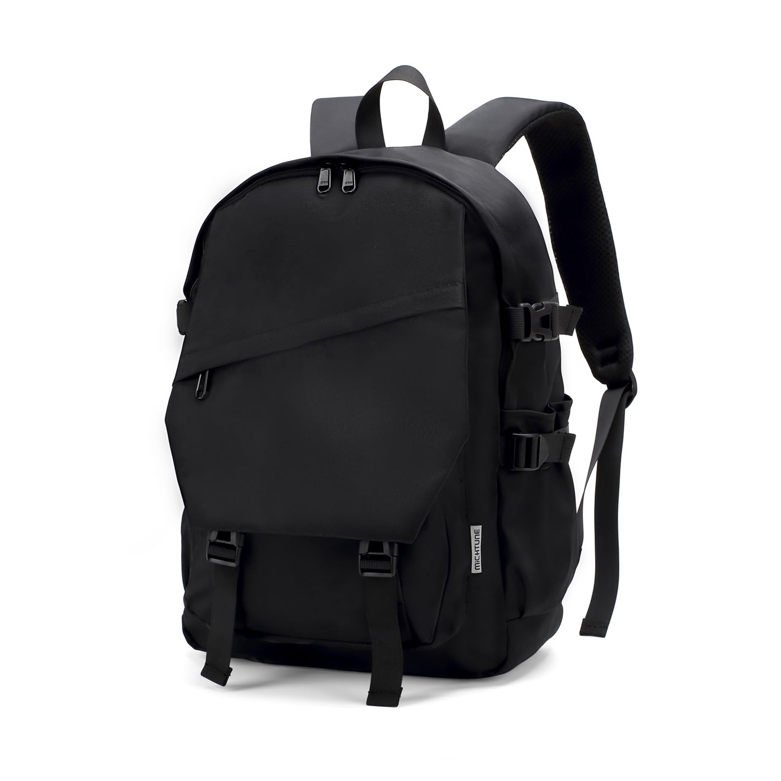 MICHTUNE 22L Backpack Casual Daypack Backpacks for Men and Women Water Resistant Travel Backpack (Black)