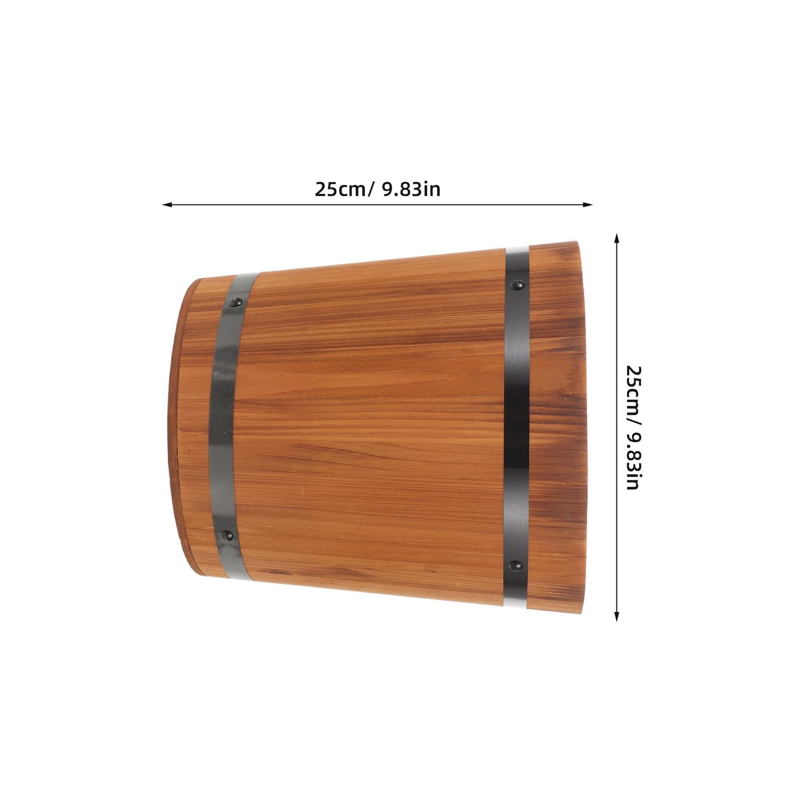 DOITOOL Contenedor de Arroz de Madera Cubo de Arroz para Granos y Cereales Contenedor de Alimentos para Cocina Organizar