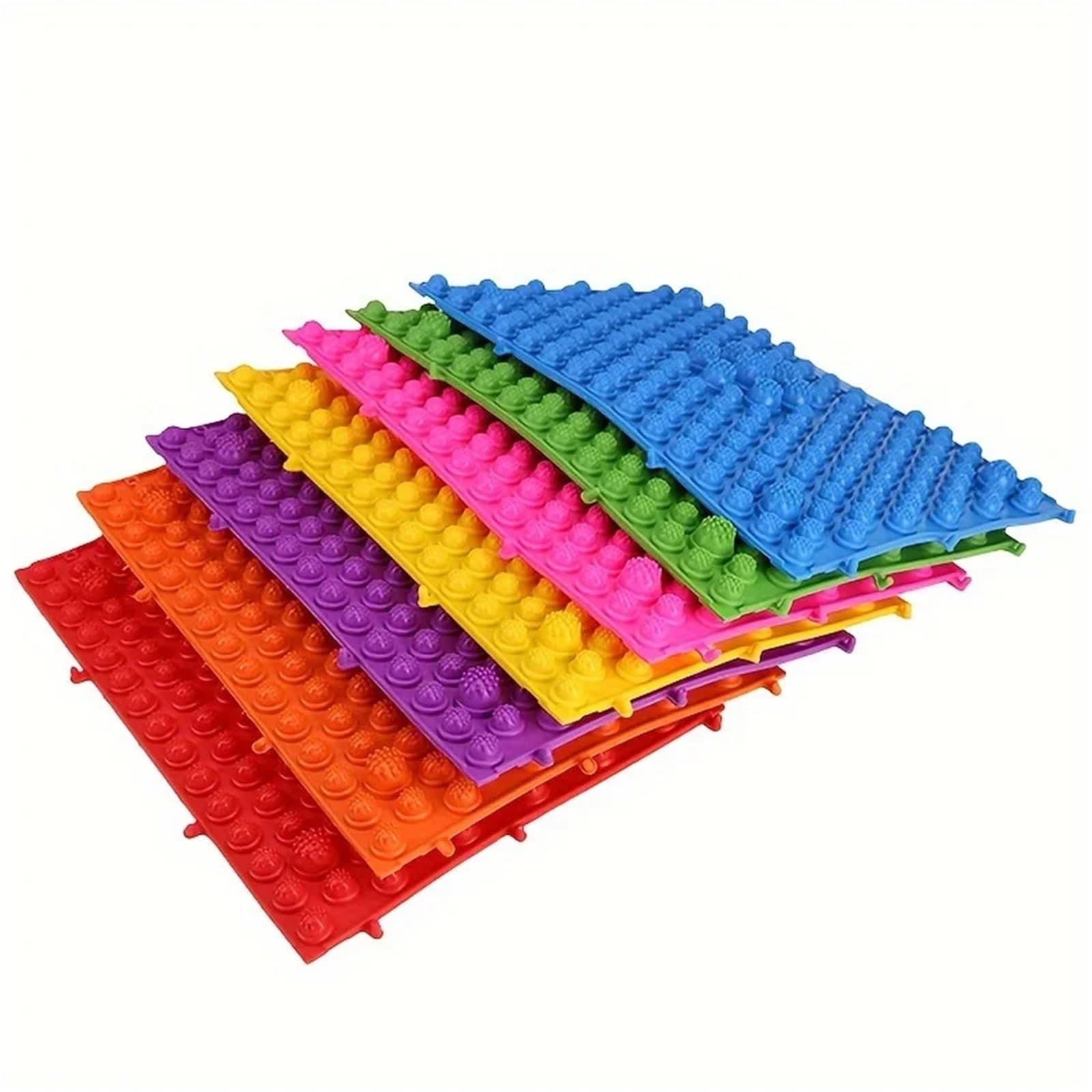 Esterilla Acupresión Estera de masaje pies silicona 3/6 piezas | Correr Yoga Entrenamiento Placa de presión del dedo del pie engrosada(6pcs random)