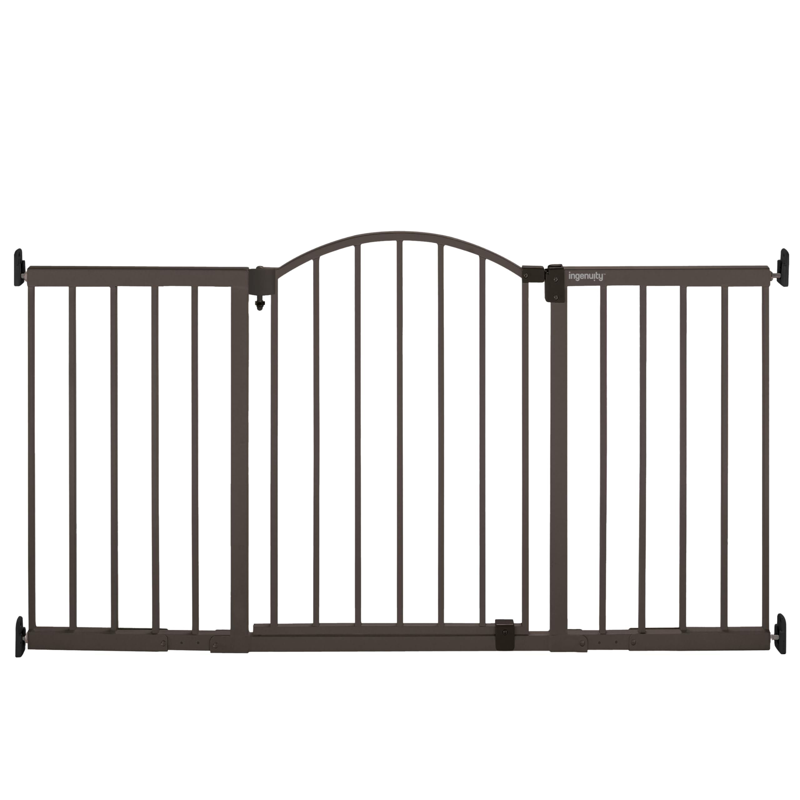 Decorative Extra Wide Baby Gate & Dog Gate, 44"-72" Wide, 36" Tall, Hardware or Pressure Mounted, Install in Hallways, Bottom of Stairs, or Large Openings - Bronze
