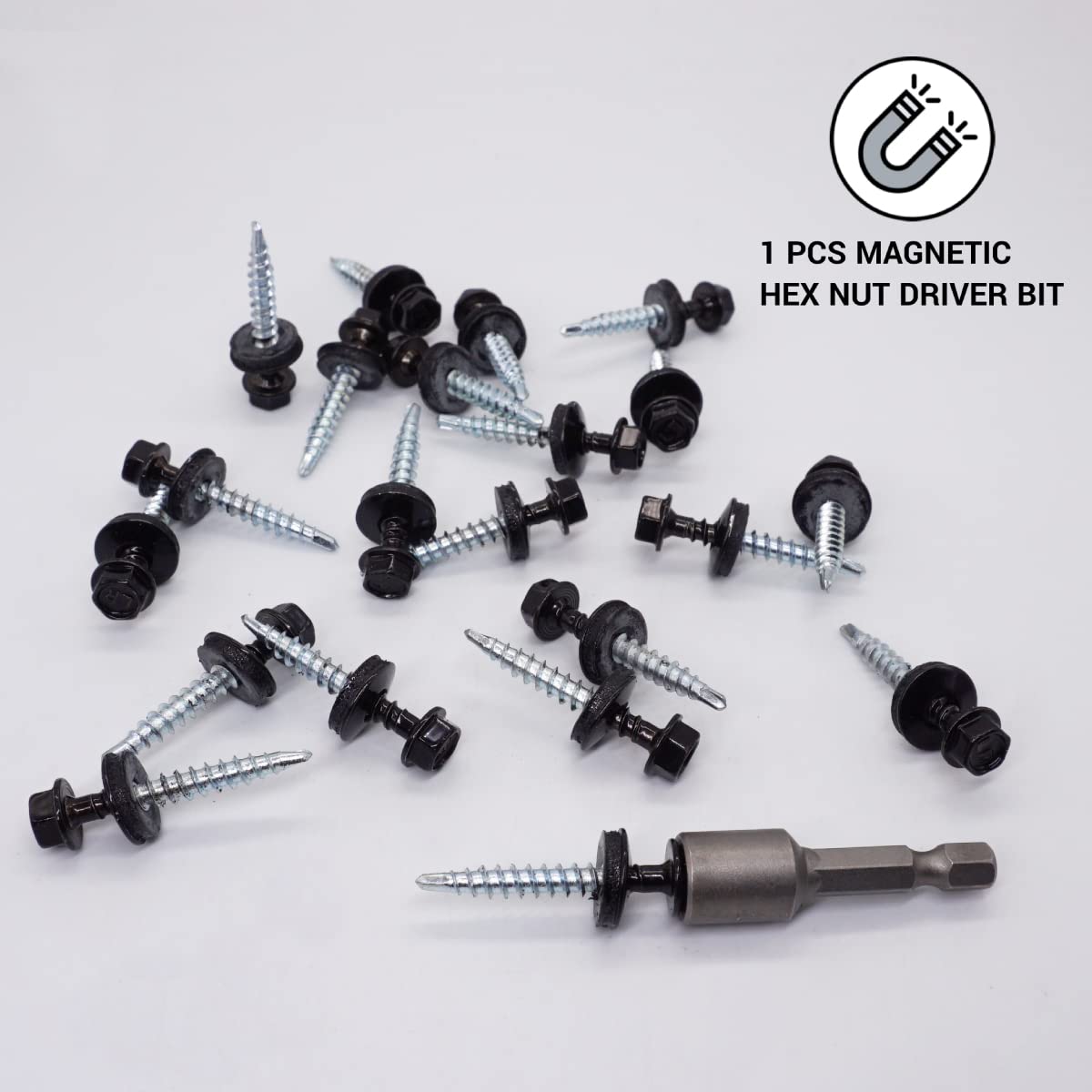 Aquaplan Dakrandschroeven - Met EPDM-ringetjes - Zwart - 25 stuks