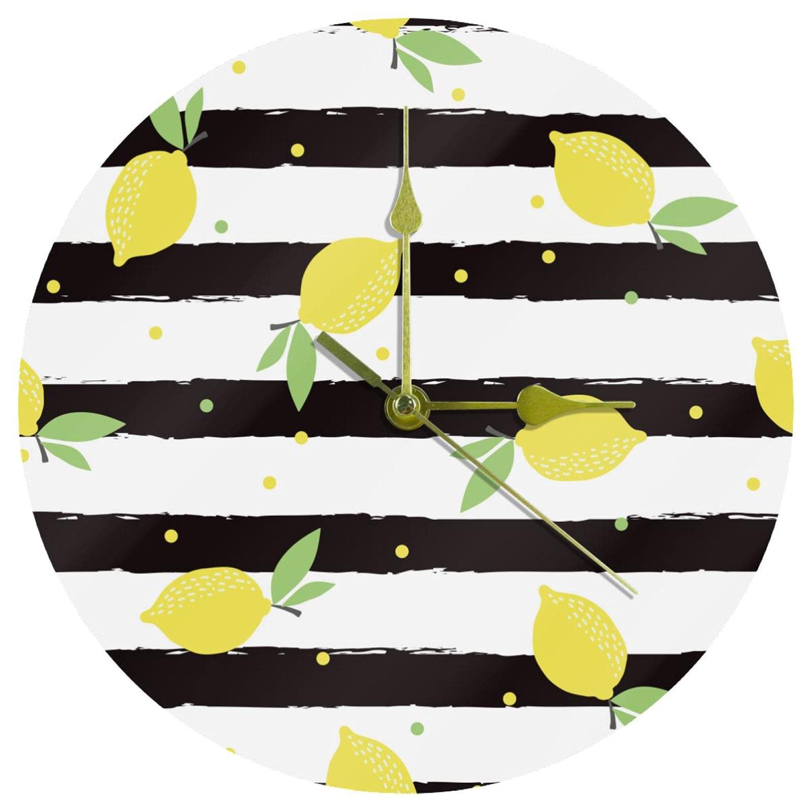 Horloge murale citron en acrylique pour décorer une cuisine lumineuse et joyeuse