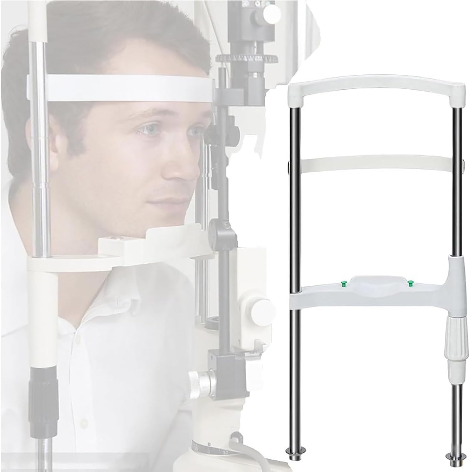 Mobyat Optometry Lifting Chin Bracket, Chin Rest Forehead Support Optometry Accessories With Adjustment Knob, Height: 610Mm/Lifting Distance: 95Mm/Distance From Chin Rest To Head Rest: 270-400Mm