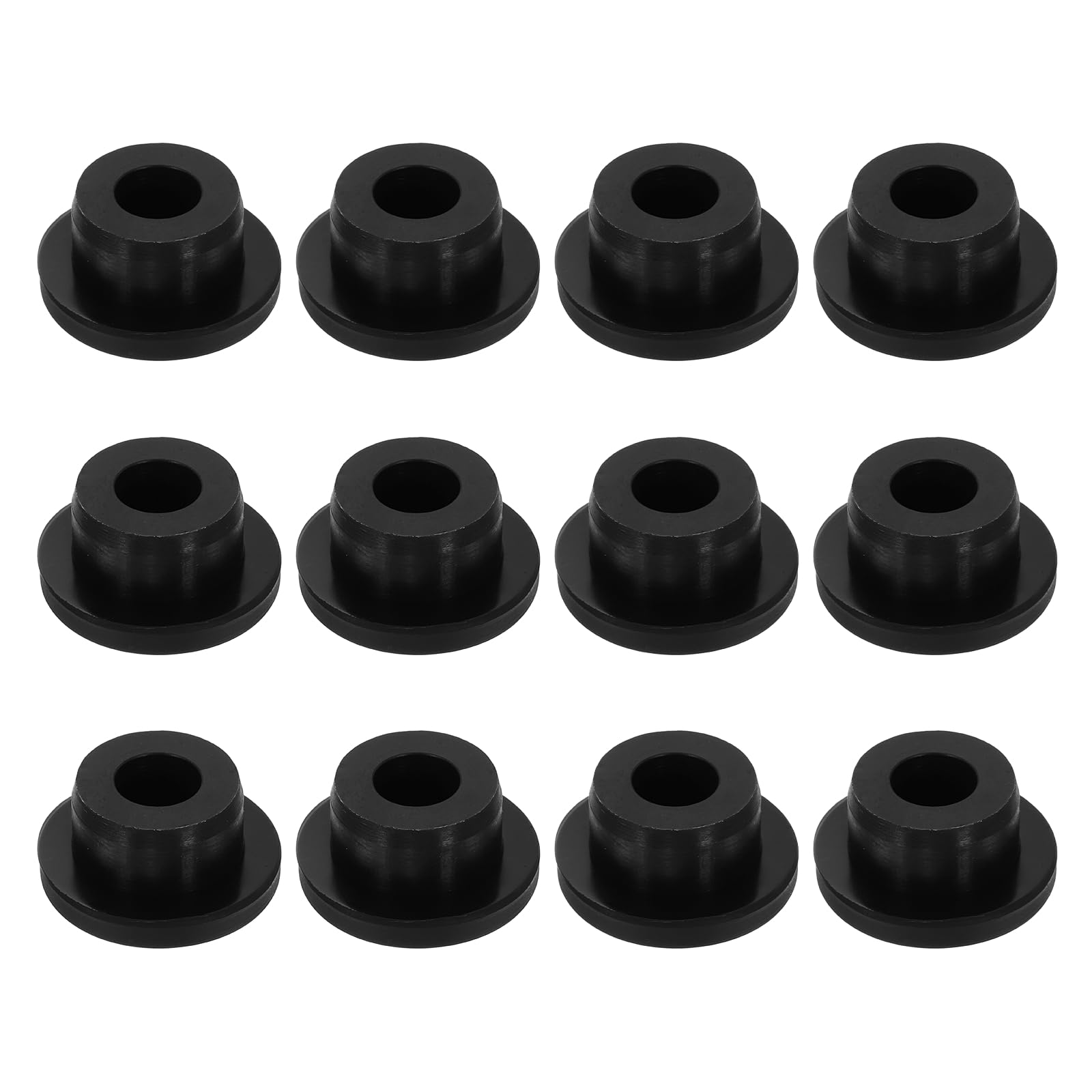 sourcing map 12 Pcs Black Plug Holes, Waterproof Rubber Button Plug for 19mm / 0.7" Hole Bottles Pipes End Caps Round Sealing Plugs Flexible Rubber Stoppers
