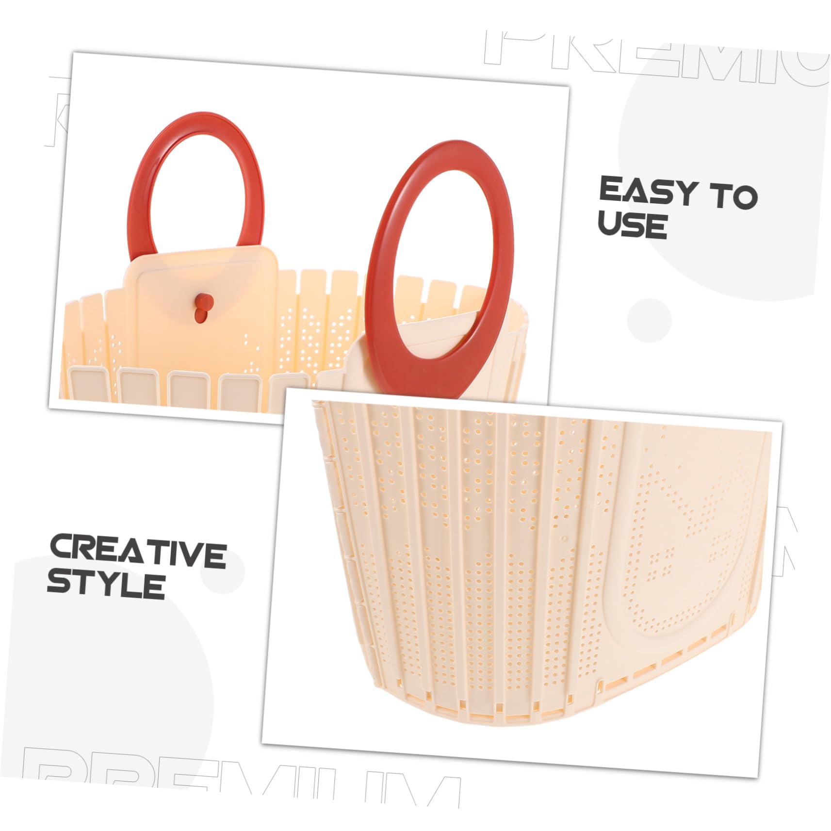 Gatuida Cesta Plegable para Baño Portátil con Asa Organizador Colgante Multiusos para Ducha Camping Dormitorio y Almacenamiento Compacto