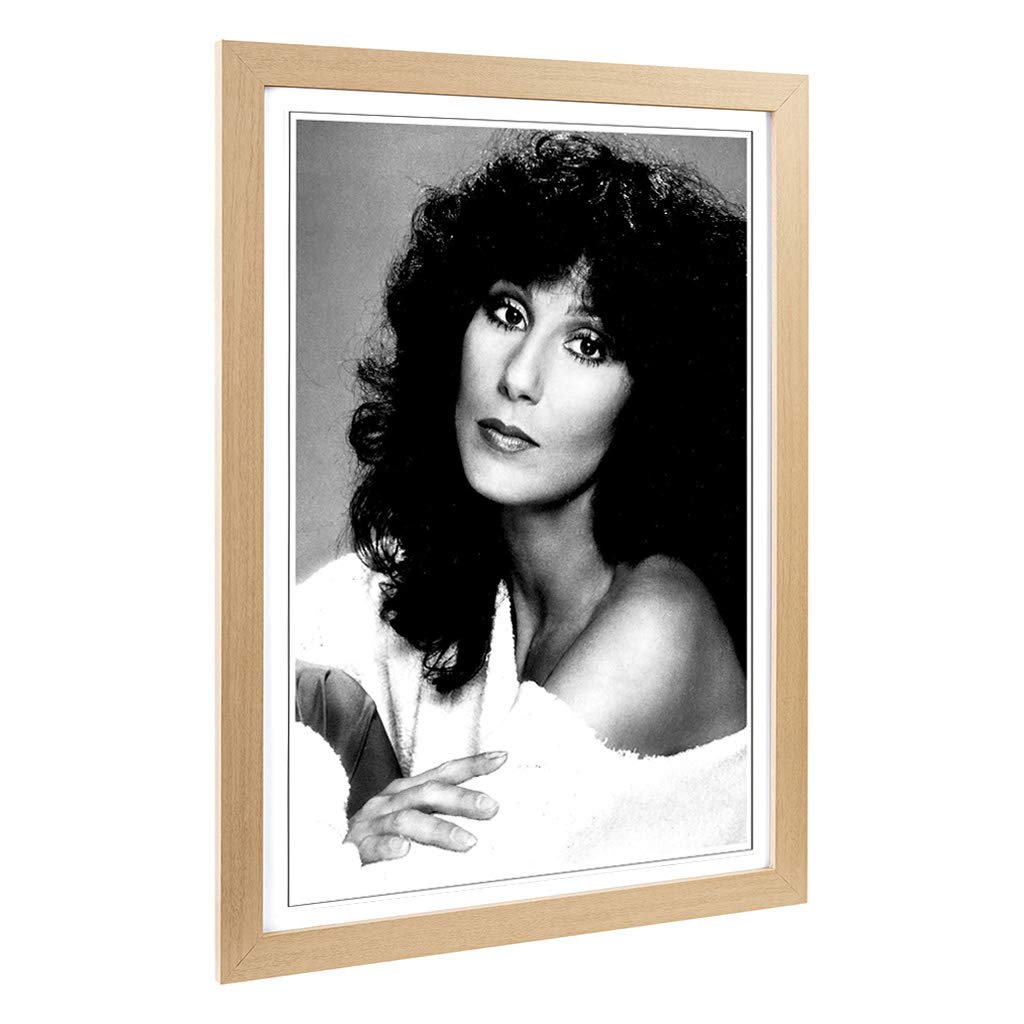 Big Box Art Framed Print of Cher Design | Wall Art Picture | Home Decor for Kitchen, Living, Dining Room, Lounge, Bedroom, Hallway, Office, Oak, A2 / 24.5x18 Inch / 62x45cm