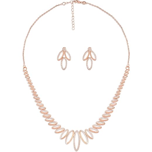 Dazzling Cubic Zirconia Necklace & Earring Set