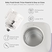 Vista 26 de MOMYEASY Máquina de alimentos para bebés, procesador multifunción, molinillo picador, vaporizador de alimentos para bebés y licuadora de puré