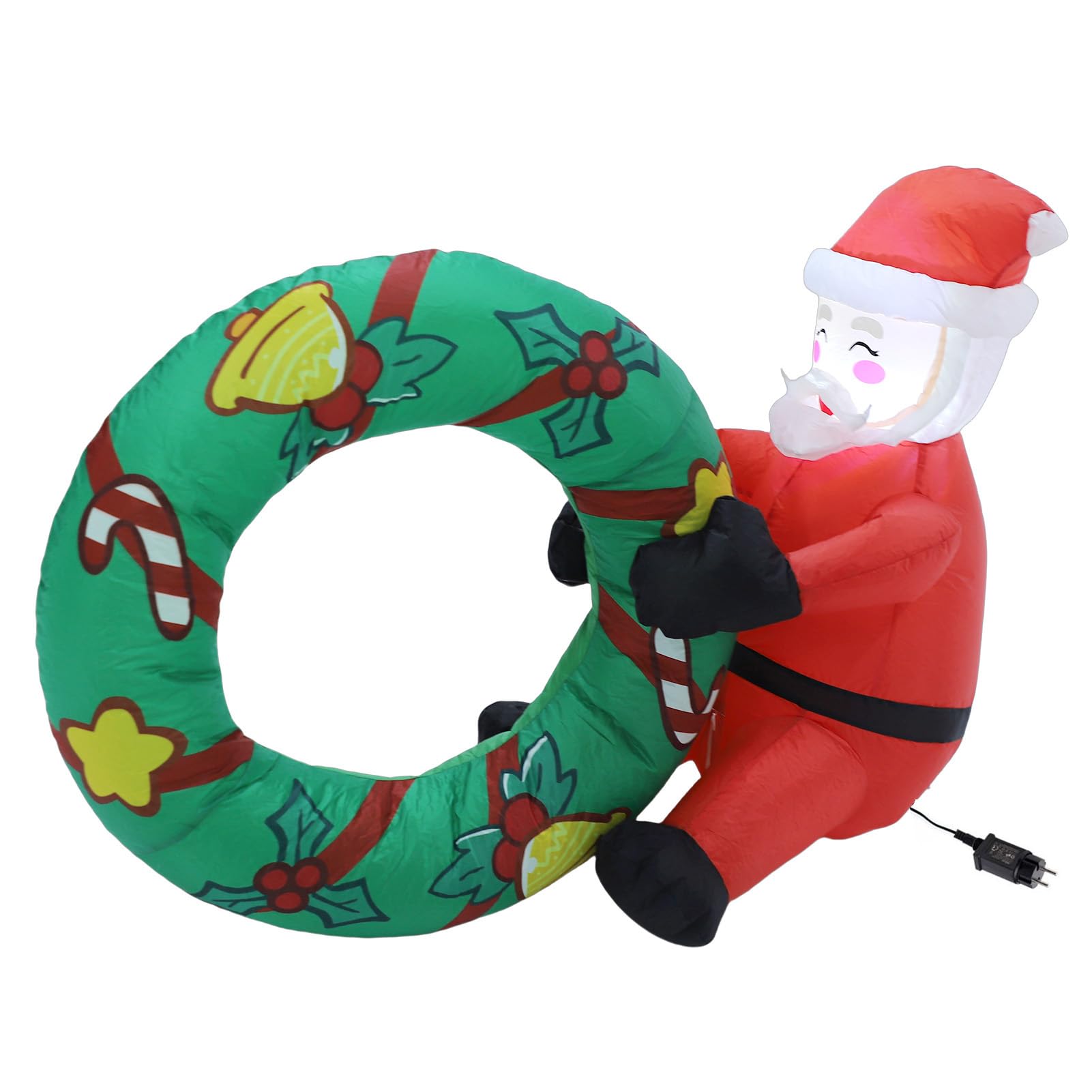 Babbo Natale gonfiabile con luci a LED, 4 (tipo UE 220-240 V)