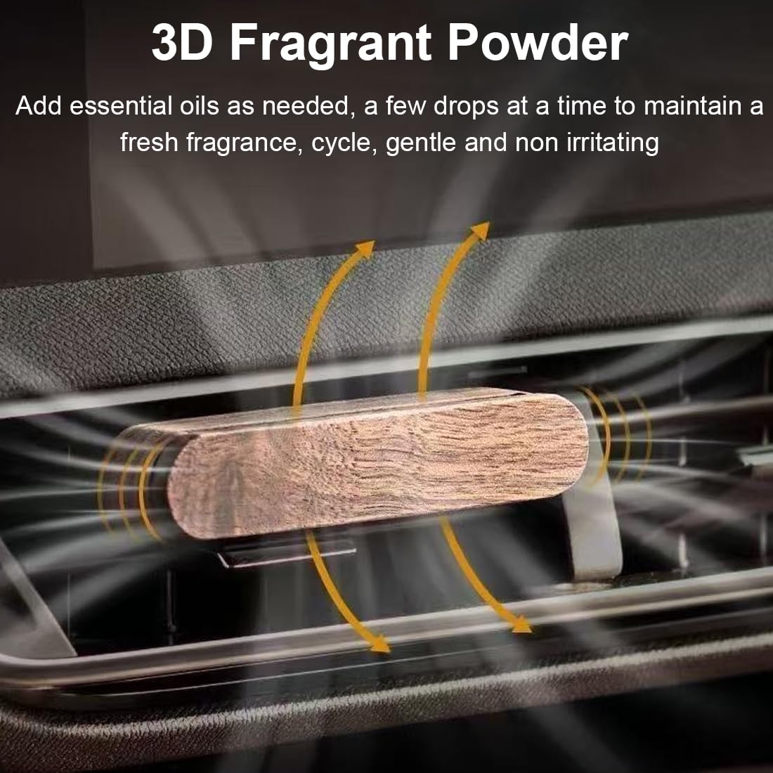 Diffusore Aromaterapia Auto Legno 5 Ricambi Oli Essenziali Deodorante Auto Bagno Profumatore Bocchette Aerazione
