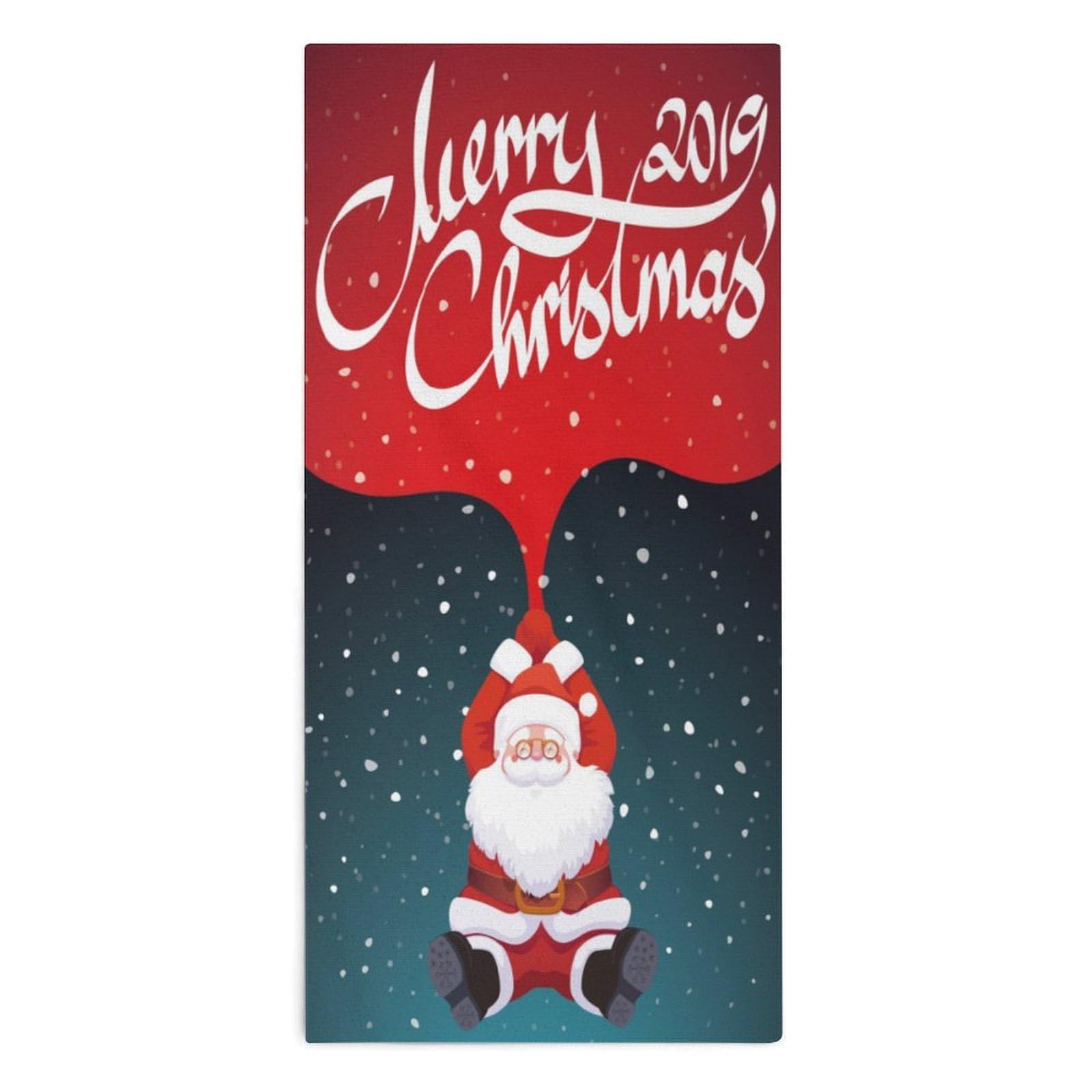 TXFBTRFSA Merry Christmas (3) Hand Towels for Adult Face Towel Bath Beach Swim Accessories
