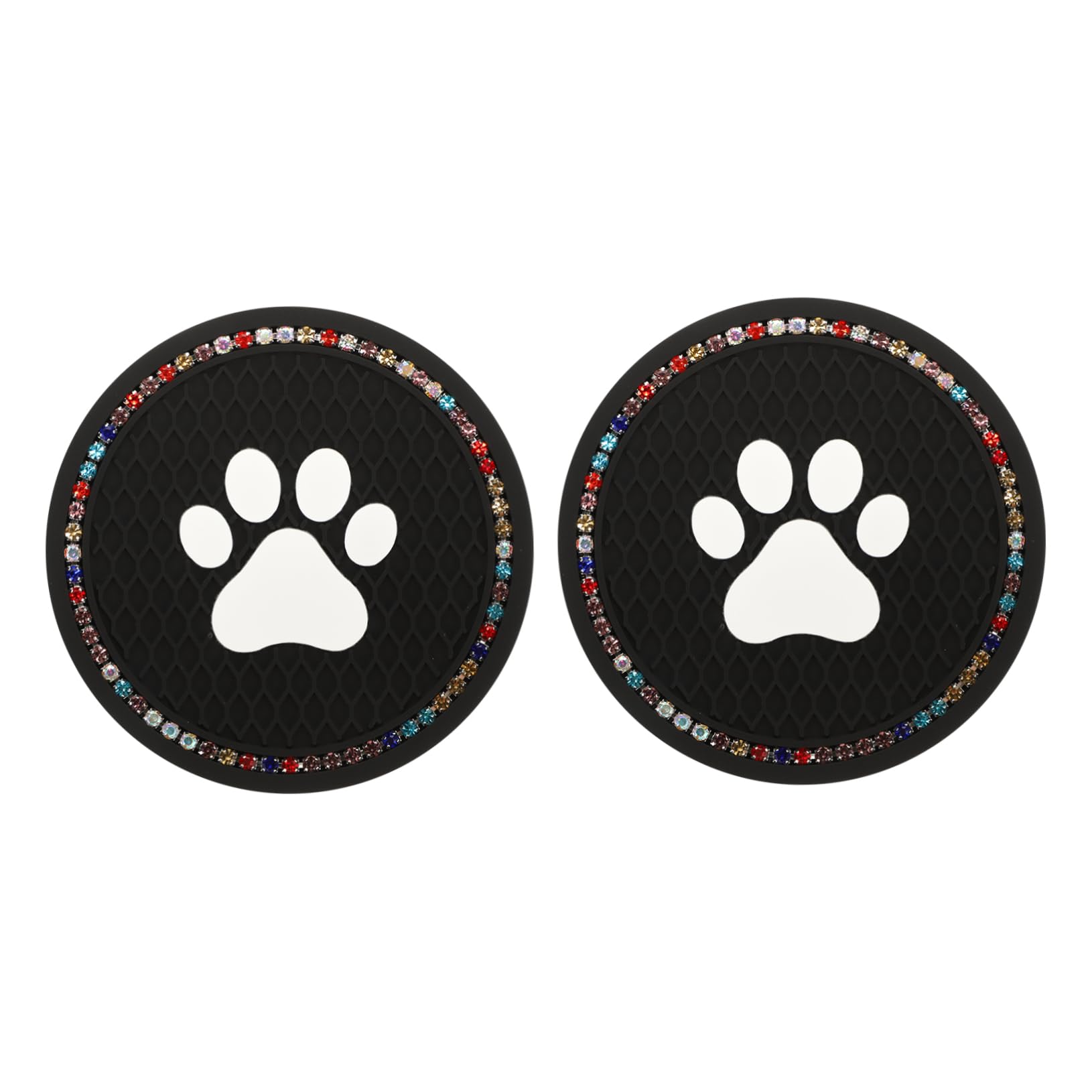 PRETYZOOM 2Pcs Cup Coaster Cute Claw Pattern Design Resistant Cup for Interior Adorable Rhinestone Coasters for Protecting Surfaces