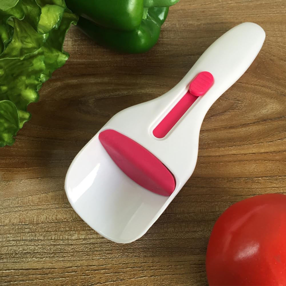 Cuchara para magdalenas, botón deslizante, cuchara dispensadora de pasteles, espátula de pastelería, herramienta para hornear en el hogar para cupcakes, bolas de helado, galletas (blanco) 8