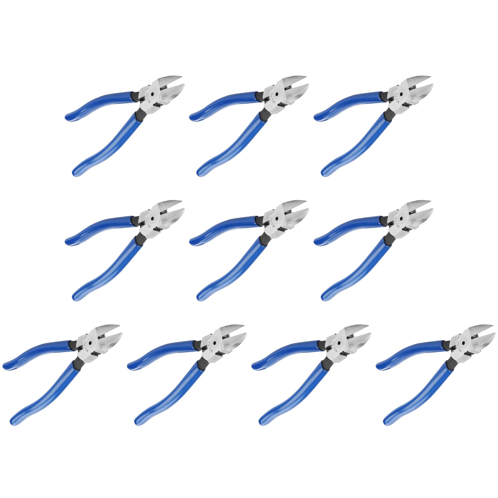 Alicates de Corte Diagonal Azules de 8 Pulgadas, 10 Uds., para Corte de Cables y Corte de Cables de Precisión