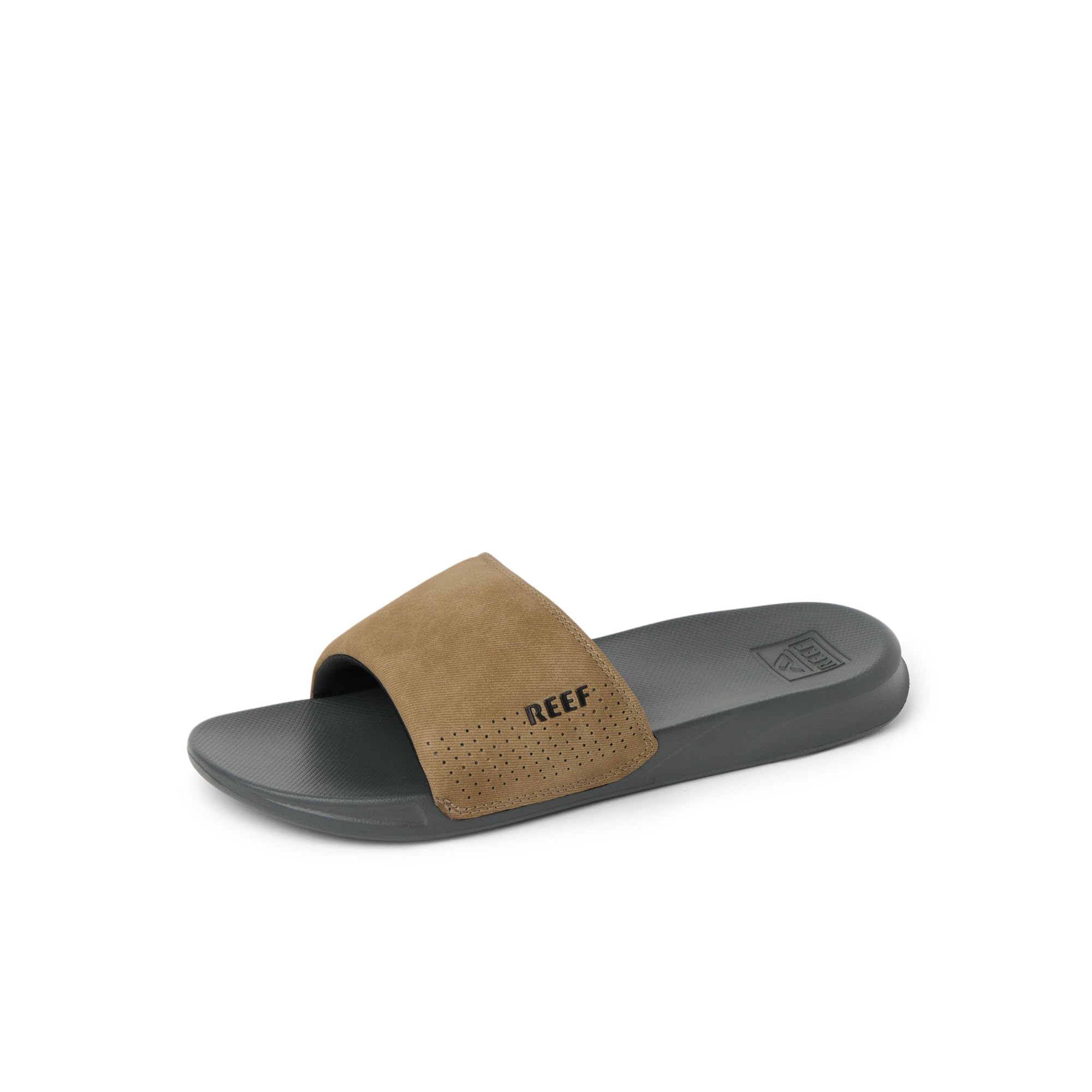 Men's One Slide Flip Flop Sandal Grey Tan
