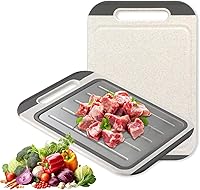 Vista 1 de Tabla de cortar de doble cara, tabla de cortar de acero inoxidable 304 para cocina, tabla de cortar grande, tabla de cortar de grado alimenticio