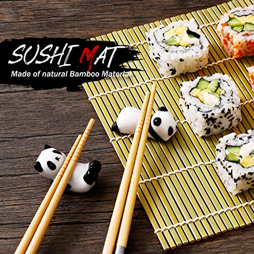 MarcZero Sushi Making Kit, 19 in 1 Sushi Bazooka Roller Kit With Bamboo Mat, Sushi Knife, Bamboo Chopsticks, Sushi Bazooka, Sushi Mold, Bamboo Paddle Spreader, DIY Sushi Roller Machine for Beginner