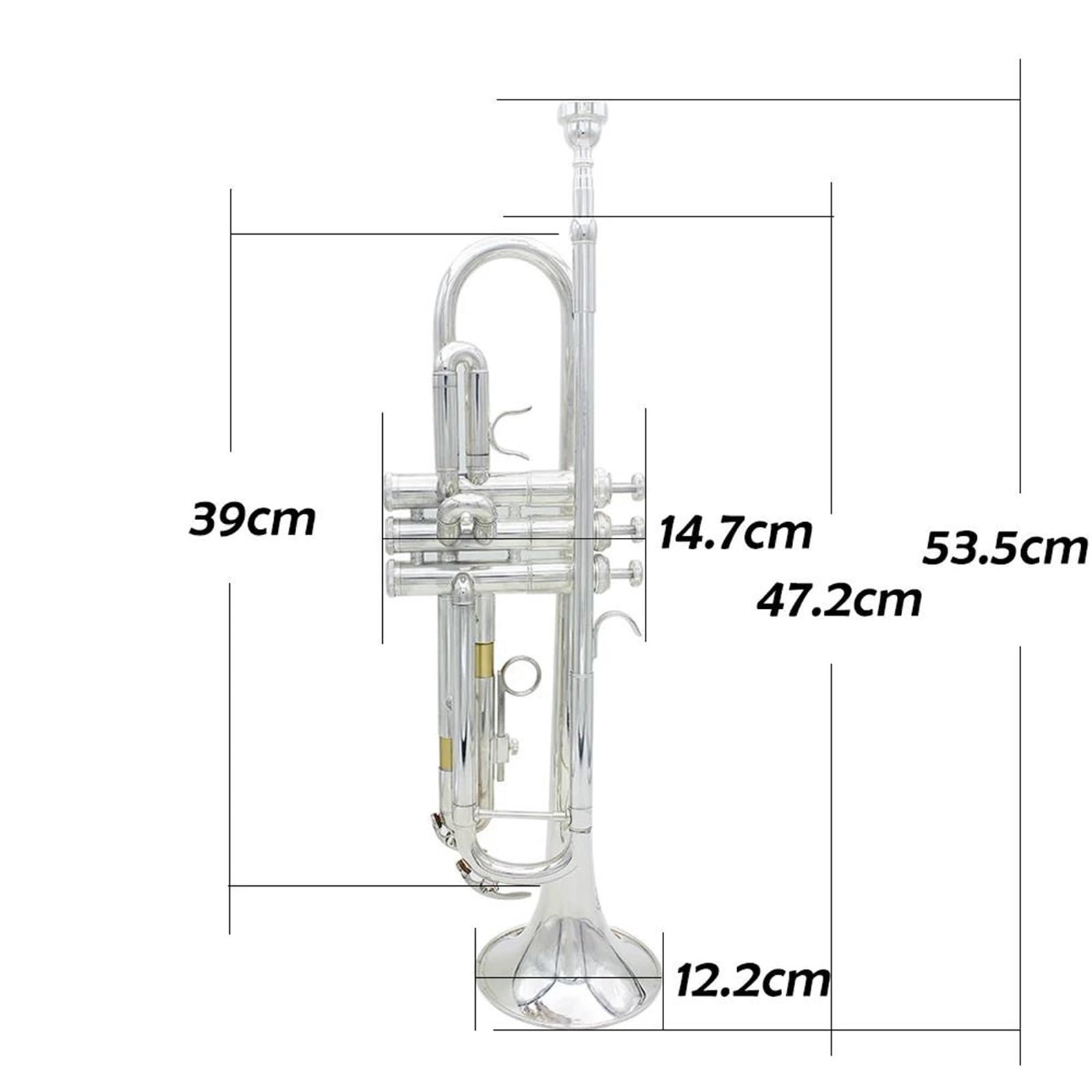 Zestaw instrumentów dętych blaszanych trąbka Profesjonalny Instrument Dęty Blaszany Bb Z Ustnikiem Rękawiczkami Ściereczką Do Czyszczenia Paskiem I Akcesoriami