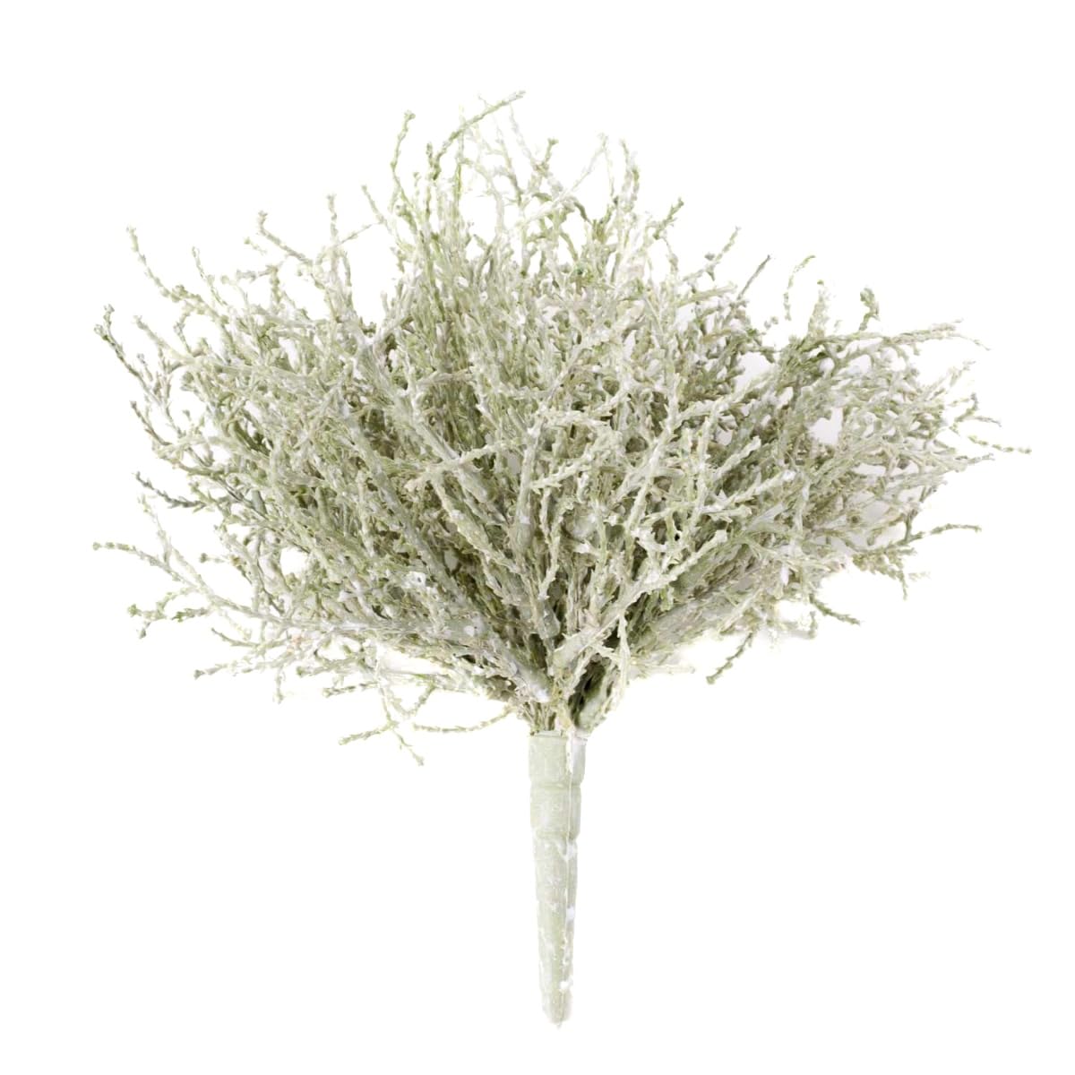 Artplants White .De Fake Cushion Bush Valton, On Spike, 10"/25Cm - Artificial Plants/Fake Plant