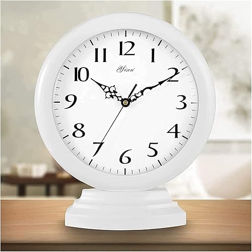 RIVYOS Reloj de repisa reloj de madera para decoración de sala de estar mantel y mesa para dormitorio mesita de noche cocina chimenea reloj de