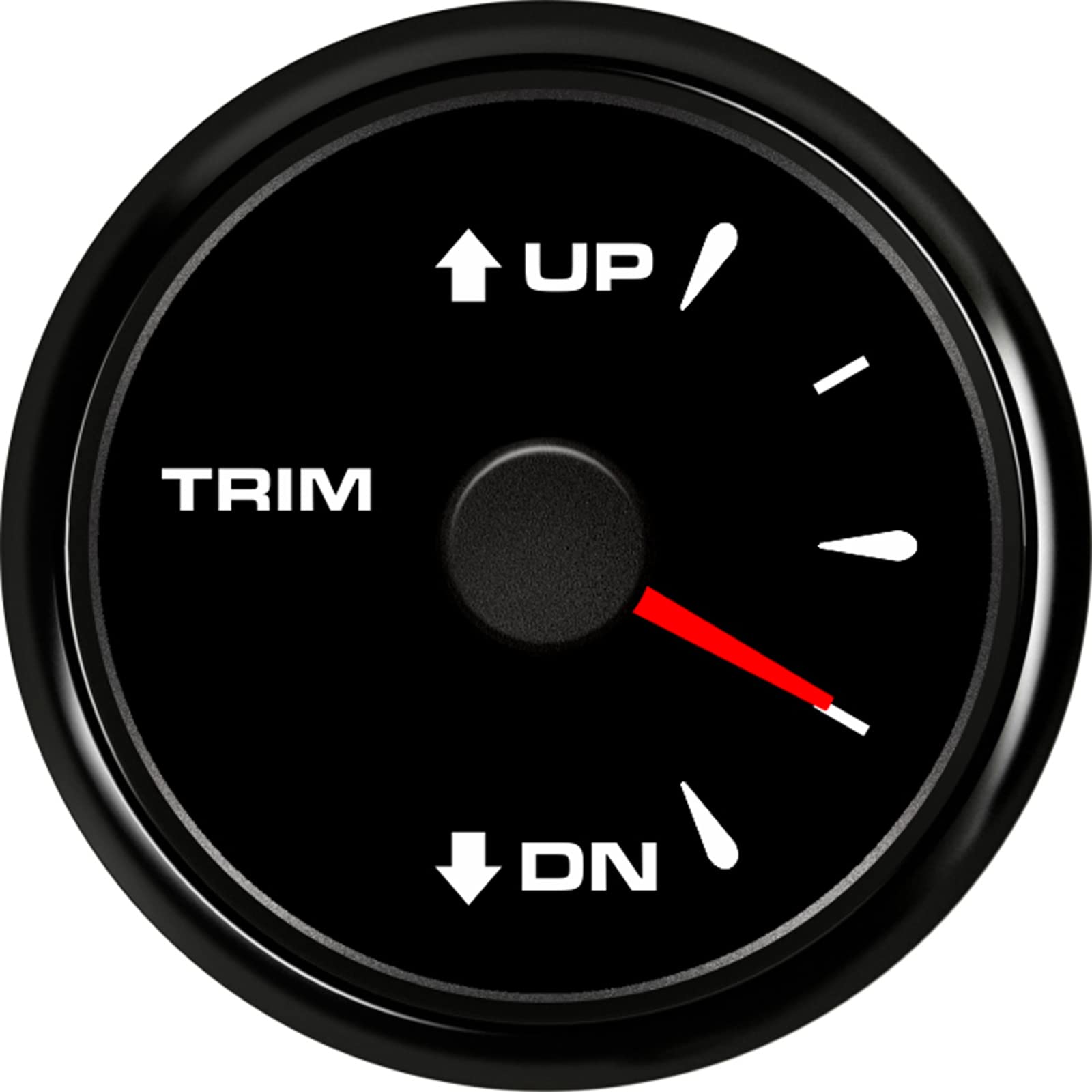 52mm IP68 Waterproof 0-190ohm Signal Marine Trim Gauge UP DN Boat Trim Balance Gauge Meter Trim Tilt Indicator with 7 Color Backlight