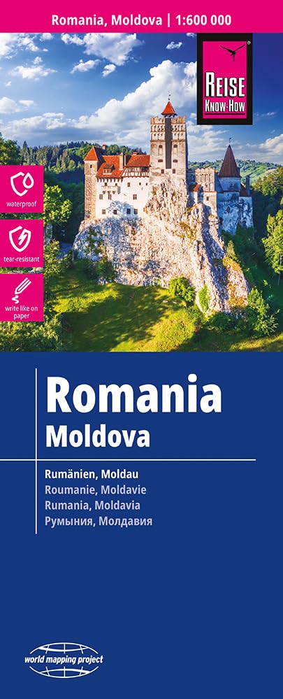 Romania and Moldova Map - 1:600,000 scale (Reise Know-HowWorld Mapping Project)