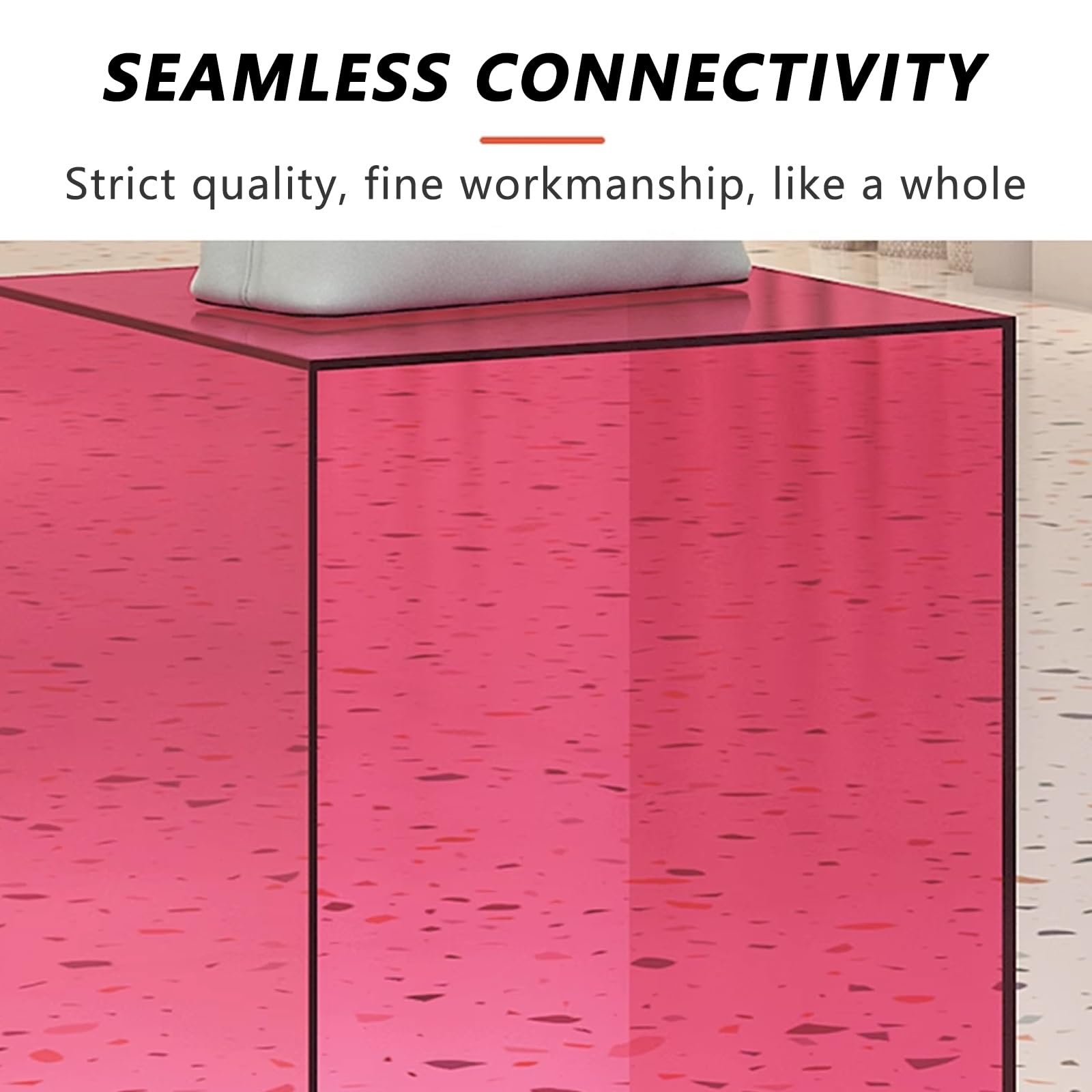 Skrzynki z Akrylu do Ekspozycji Puste Dna Wytrzymałe Podpory z Akrylu Lekkie Bezszwowe Różne Rozmiary Szałowite i Chwytające Wzroku Style Kolorów(Light Red,20X20X30CM8X8X12IN)