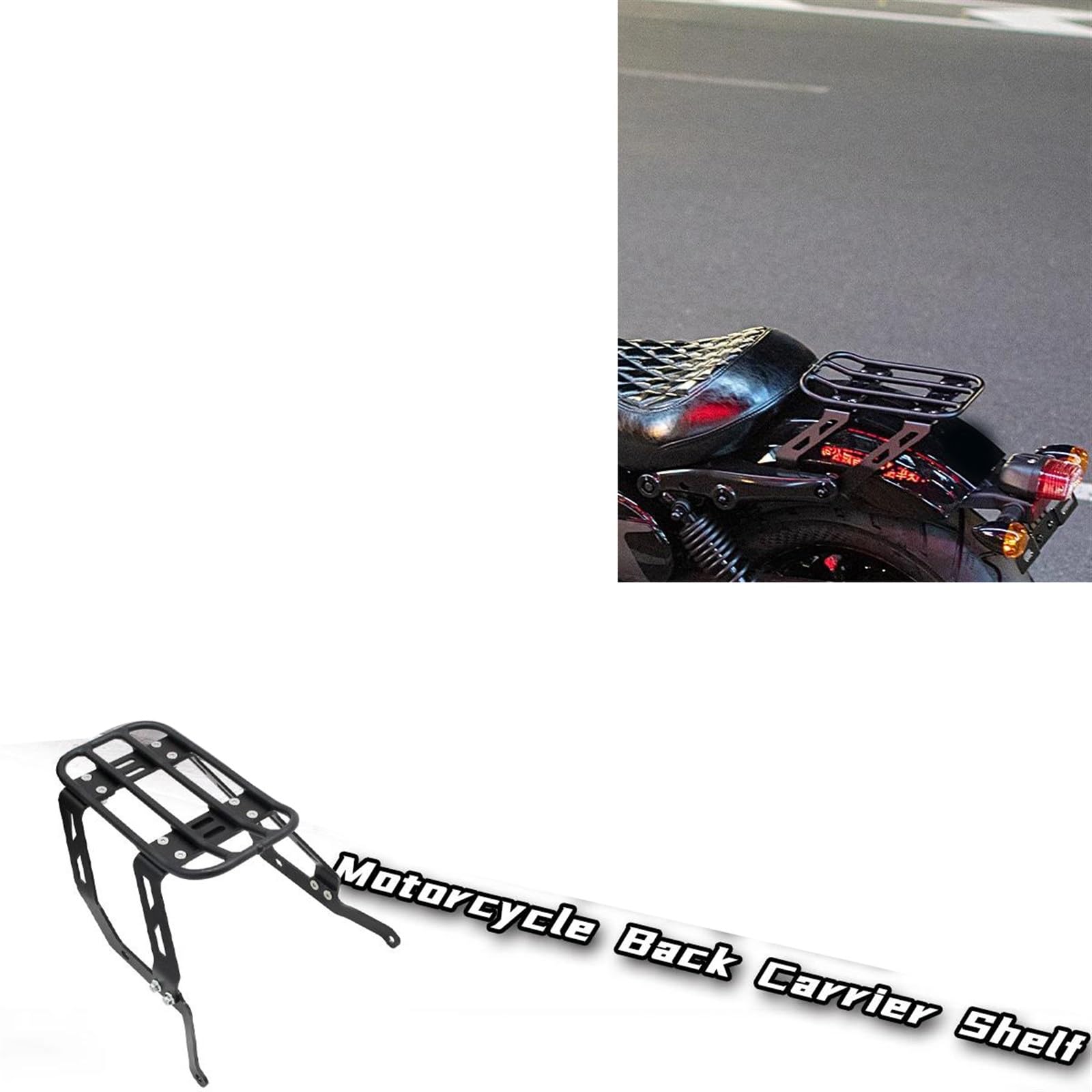 Schwarzer Gepäckträgerhalter Für Motorrad-Satteltaschen-Laderegalhalterungssatz Für HYOSUNG GV300S GV 300 S